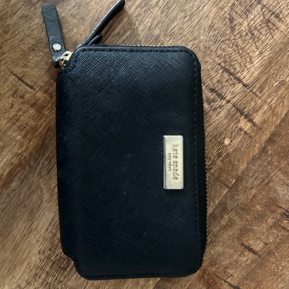 Kate Spade Black Zip-Around Wallet